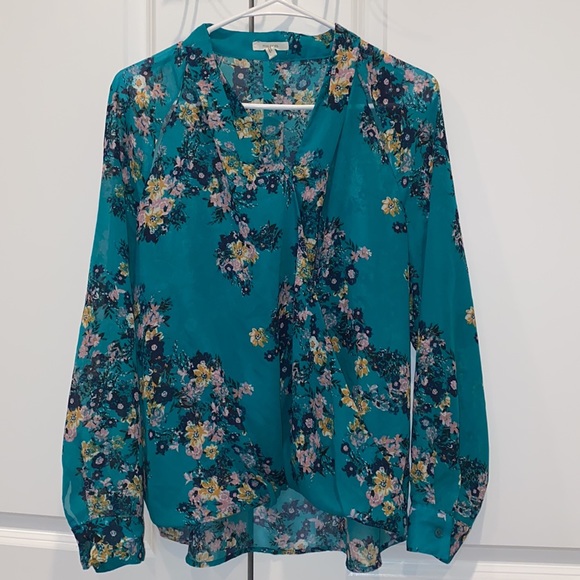 Maurices Tops Womens Maurices Sheer Floral Blouse Poshmark